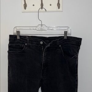 Levi's Men's Dark Black Straight Jeans